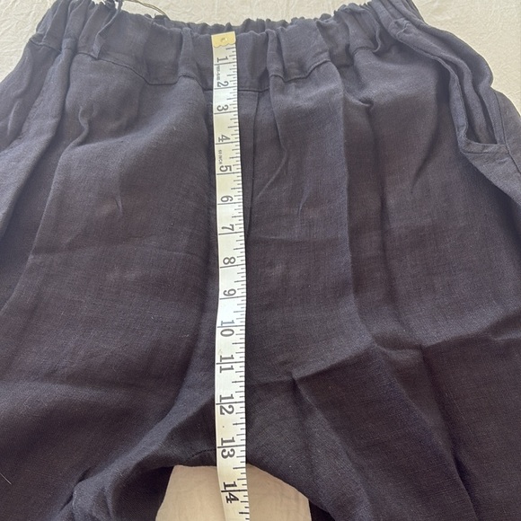 NEW SHYLOH BLACK LINEN PANTS WITH BUTTONS - Picture 10 of 12